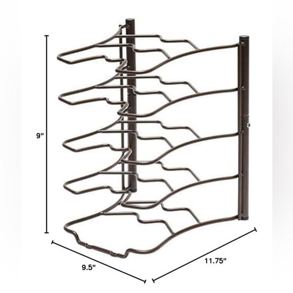 NEW Deco Brothers Pan Lid Tiered Shelf Organizer Counter Cabinets Storage Bronze - Picture 9 of 10